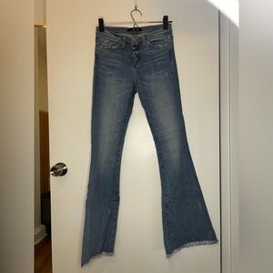 Mid-rise flare jeans